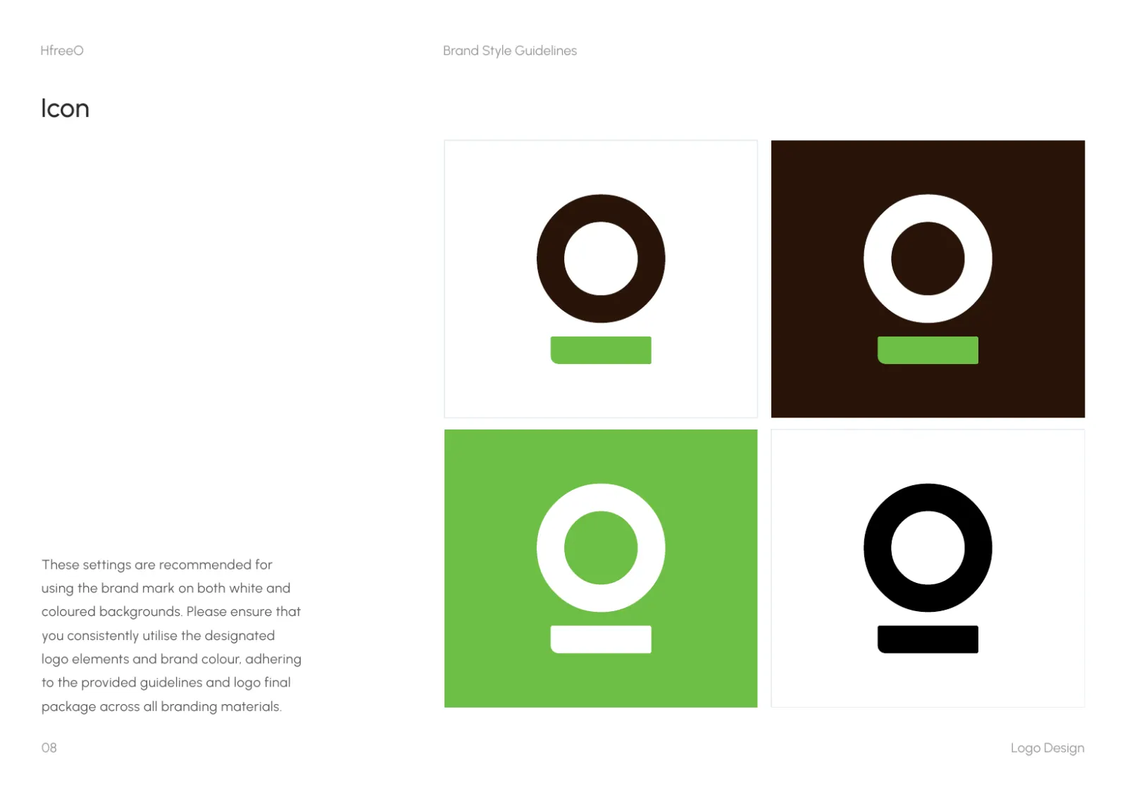HfreeO icon in four colourways