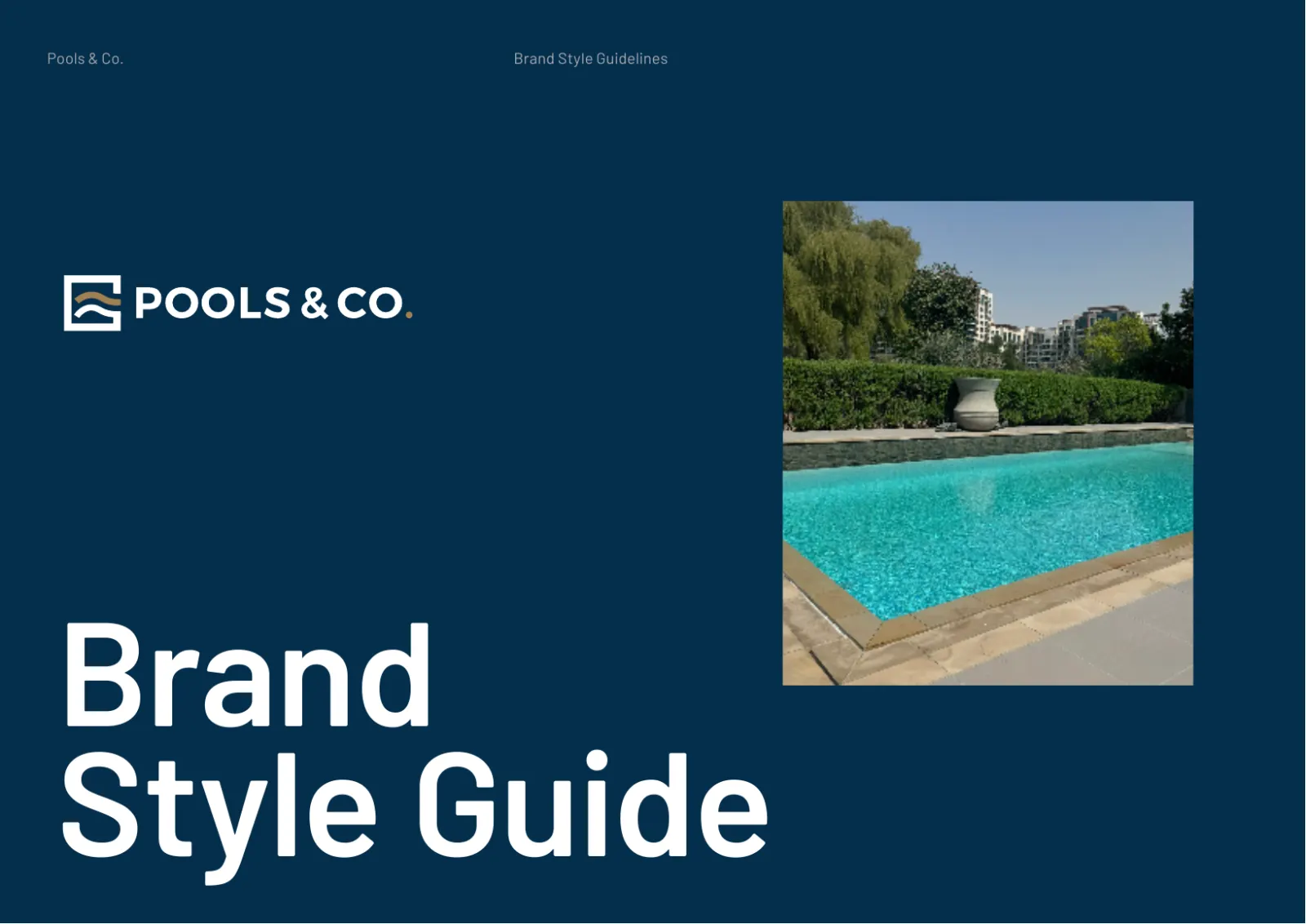 Pools & Co brand style guide cover