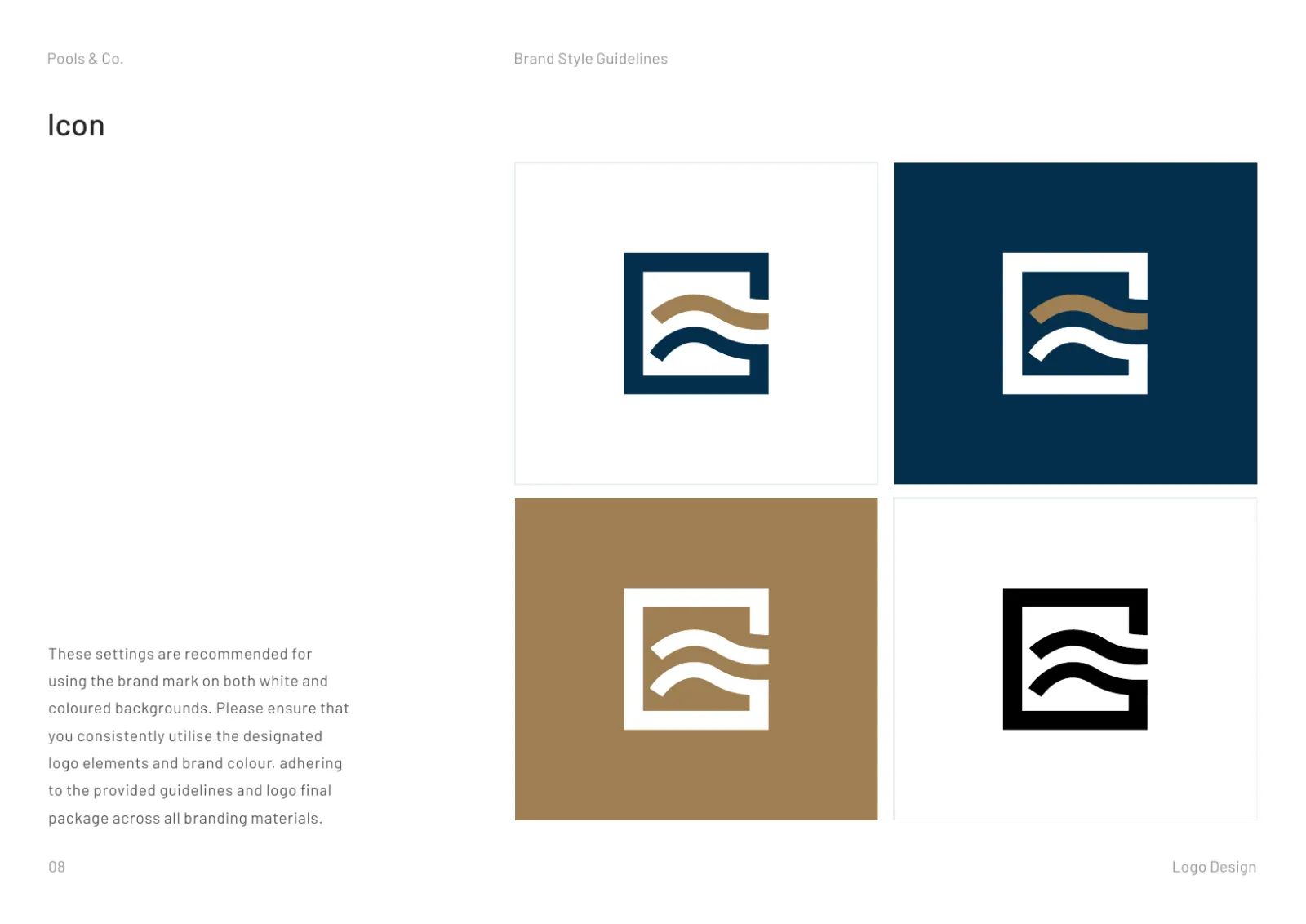 Pools & Co icon in four colourways