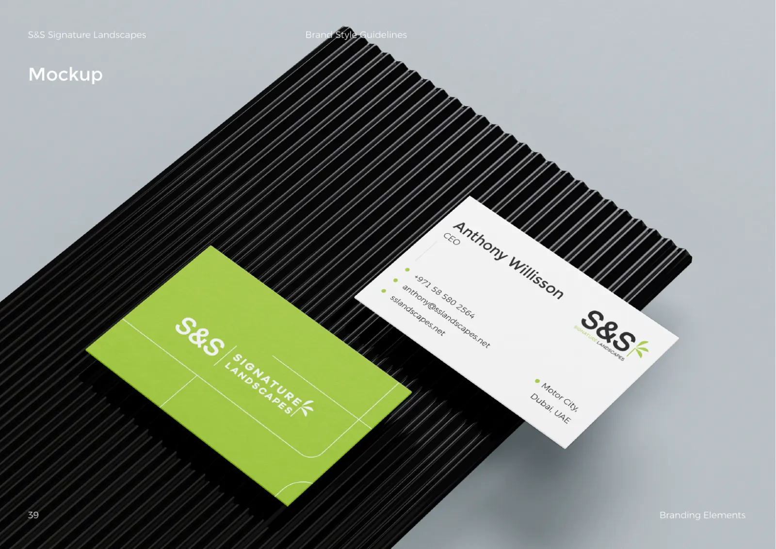 Signature Landscapes business cards